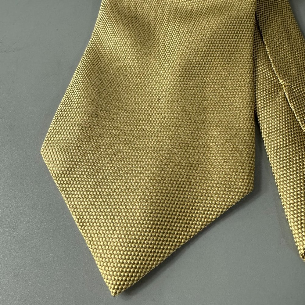Vintage Gucci Golden 100% Silk Necktie - Picture 2 of 11